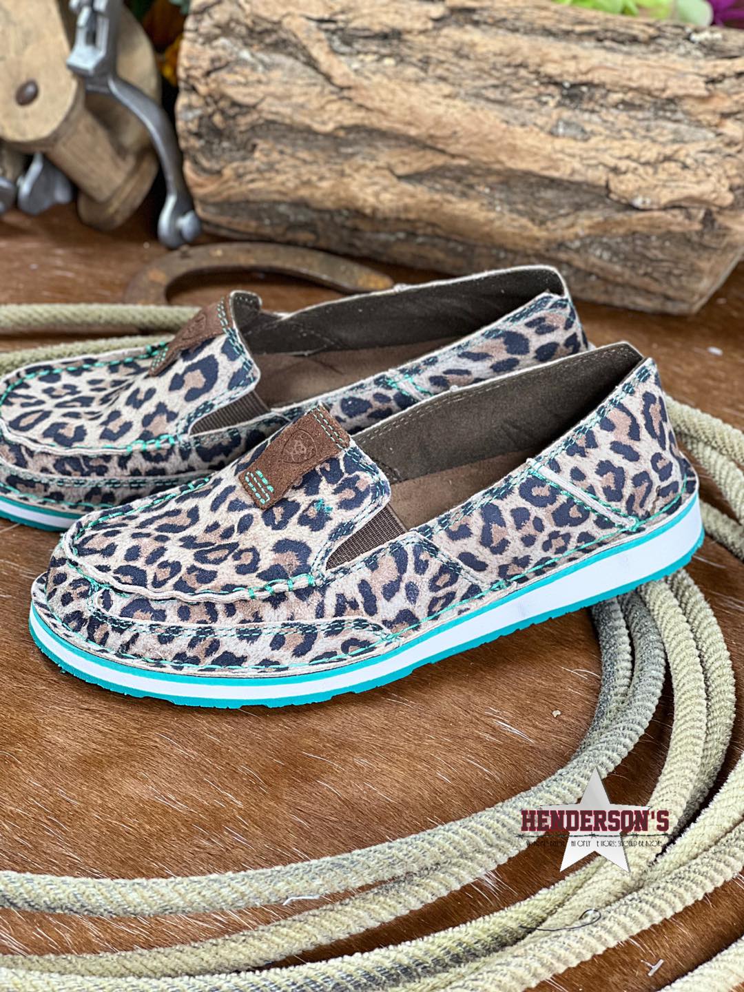 turqose leopard print wedges for women