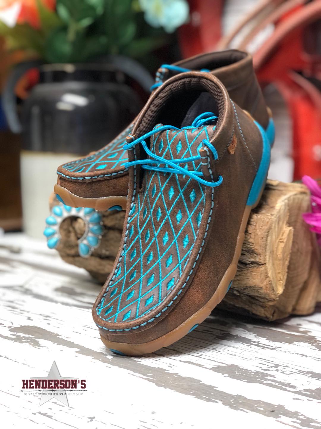 Twisted x women's turquoise fashion driving mocs